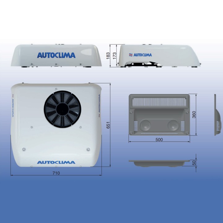 Climatiseur stationnaire FRESCO 5000 BACK 24 V pour véhicules lourds Autoclima